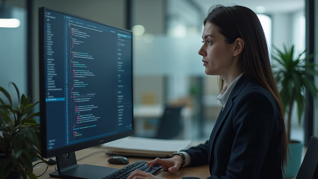 Разработчик отлаживает код в интегрированной среде разработки
