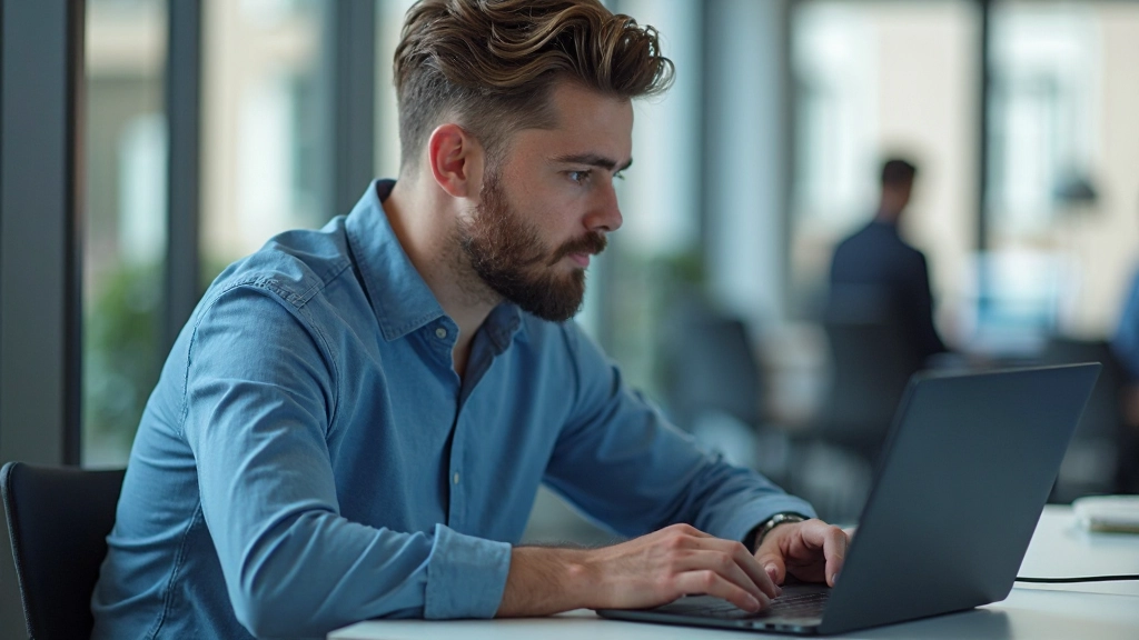 Разработчик работает с кодом на экране компьютера